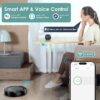 W6+ Robot Vacuum Cleaner,2800Pa Suction,720ml Large Capacity,120 Mins Runtime,Self-Charging Slim Robotic Vacuums,APP/Voice/Remote Control,No Entanglement Suction Port Ideal for Pet (Black) - Image 6