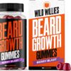 Wild Willies Beard Growth Gummies Supplement for Men - with Biotin & 19 Vitamins for Stronger, Thicker Facial Hair - 60 Gummies