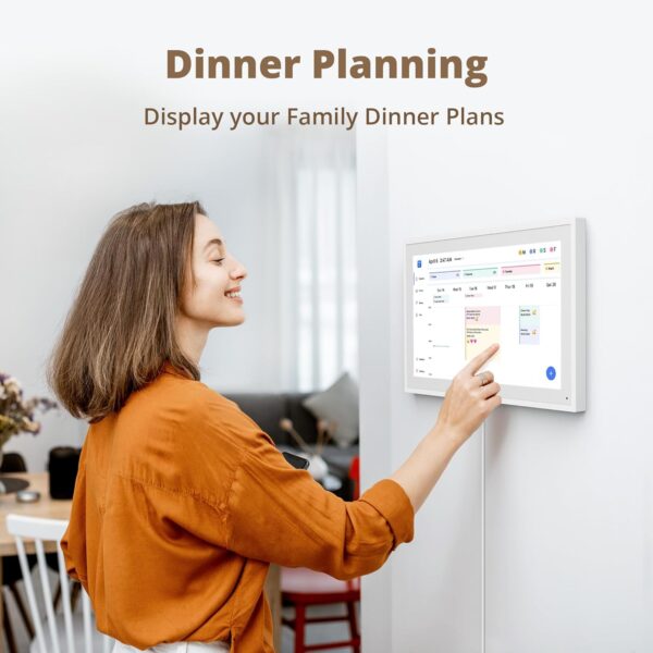 Dragon Touch 15.6" Digital Calendar Chore Chart – 1080P Full HD Interactive Touchscreen, Smart Family Planner, Hearth Display Digital Calendar Wall & Desk Mountable for Seamless Scheduling - Image 4