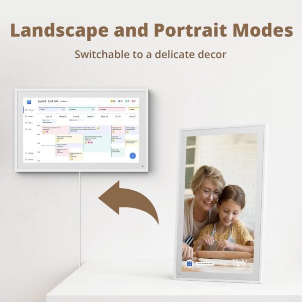 Dragon Touch 15.6" Digital Calendar Chore Chart – 1080P Full HD Interactive Touchscreen, Smart Family Planner, Hearth Display Digital Calendar Wall & Desk Mountable for Seamless Scheduling - Image 10