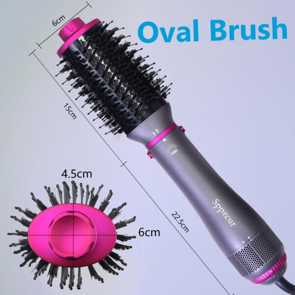 Hair Blow Dryer Brush 4-in-1, Blowout Brush，Negative Ion Detachable Hair Dryer with Diffuser，Hot Air Brush, with Straightener Brush for Women，Hair Salon at Home - Image 6