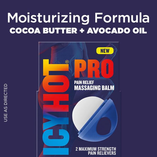 Icy Hot PRO Pain Relief Massaging Balm with Easy-Grip Applicator for Muscles & Joints, Fast-Acting, Moisturizing Formula with Maximum-Strength Menthol & Camphor, 1.25 Oz. - Image 5