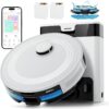 Lefant LiDAR Robot Vacuum and Mop, 45-Day Self-Emptying, 190° PSD Obstacle Avoidance, Customized Cleaning, Multi-Floor Mapping, 5500Pa Strong Suction, 140 Min Runtime, WiFi/App/Alexa, M2 Pro