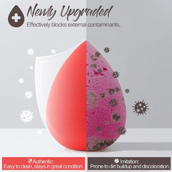 BEAKEY Makeup Sponge 5 Pcs Set, Latex-Free Boun Boun Beauty Sponge for Blending, Makeup Sponges for Foundation, Liquid, Cream and Powder. Blender for Enhanced Make Up Application - Image 3