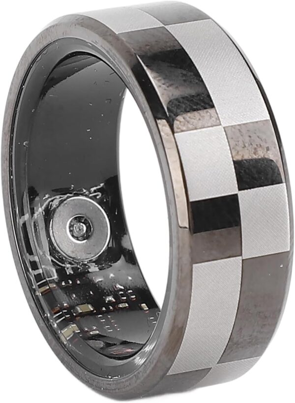 Smart Ring Health Tracker, Aluminum Alloy Wearable Sleep Tracking Step Counting Ring with Charging Case for Accurate Health Data (11) - Image 4