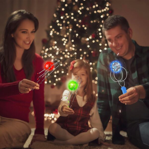 Easter Basket Stuffers Gifts 3pcs Light Up Gyro Wheel Toys for Kids Boys Teens, Retro Magic Rail Twirler Magnetic Yoyo Fidget Spinner Toys for Kids Ages 3-5 4-8-12 Year Old Nostalgia Stocking Stuffers - Image 6