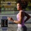 Fitness Tracker, Fitness Watch with Blood Oxygen, Blood Pressure & Heart Rate Monitor, Steps Calories Counter, Sleep Monitor, Pedometer 50 Meters Waterproof, Smart Watch for Android iPhones - Image 3