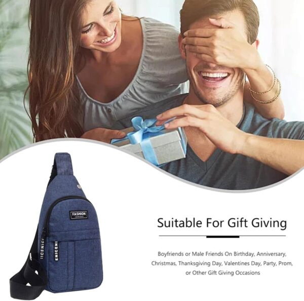 Overstock Items Clearance, Sling Bag for Women Mens, with USB Charging Port, Small Backpack Sash Bag for Walking Hiking - Image 4