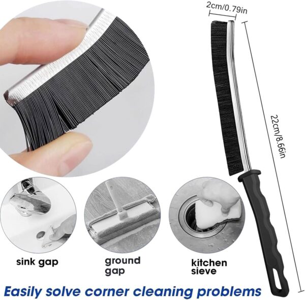 Crevice Cleaning Brush,New Multifunctional Cleaning Brush Tool, Bathroom Gap Brush, Home, Kitchen, Bathroom, Window, Vehicle, Faucets, Toilet,6Pcs - Image 5