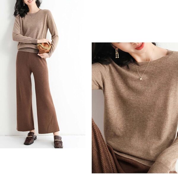 2024 New Cashmere Sweaters for Women Mock Neck Soft Long Sleeve Pullover Sweater Classic Fall/Winter Sweater Tops - Image 5