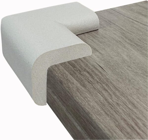 KidKusion 4- Piece Safety Corner Cushion; Taupe; Child Proofing Corner Guard; Made in USA; Child Safety, Home Furniture Safety Bumper, Baby Proof Table Protector, 4 Count (Pack of 1) - Image 3