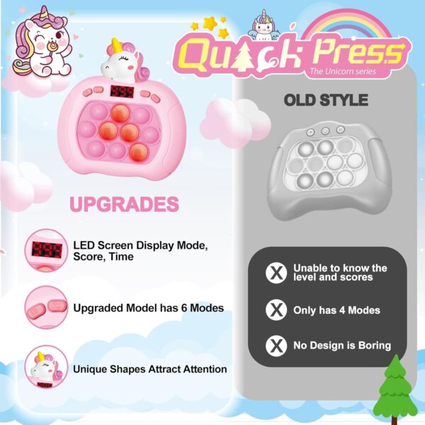 Pop Game - Light Up Fidget Toy for Kids & Adults, Quick Push Fast Push Sensory Toys for Kids 5-7 & 8-12, Handheld Relaxing Stress Relief Game for Autism, ADHD - Fun Fidget Toys for Adults & Children - Image 4
