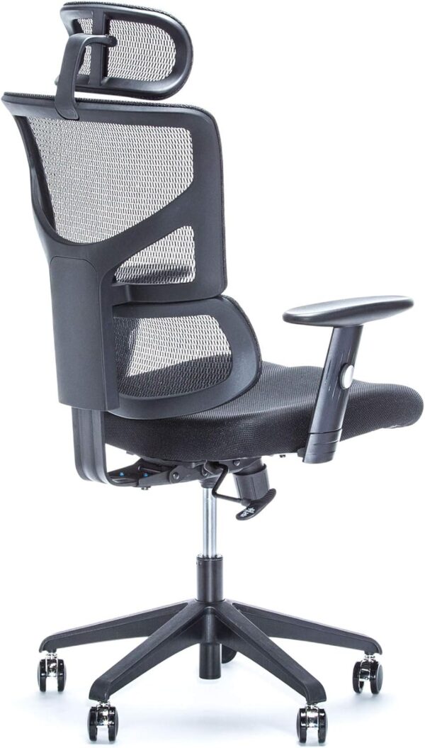 X-Chair X-Basic Task Chair, Black Flex Mesh with Headrest - Ergonomic Office Seat/Adjustable Backrest/Foam Seat/Relaxed Recline/Perfect for Office or Home Desk - Image 8