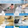 Electric Spin Scrubber Bathroom, Full-Body IPX7 Waterproof Electric Cleaning Brush with 7 Replacement Heads, Skin-Friendly Silicone Handle, Shower Scrubber for Cleaning Bathroom,Tile, Floor - Image 5