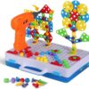 Educational Toys Building Blocks, 244 Pieces Electric Screwdriver DIY Building Toys for Boys and Girls, Educational Construction Building kit for Kids Ages 4 5 6 7 8 9 10 Year Old - Image 4