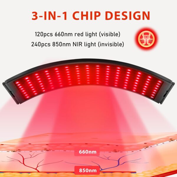 Red Light Therapy for Body, Adjustable Infrared Light Therapy Lamp with Stand - 660nm Red Light and 850nm Near Infrared Light Lamp Device for Facial and Body Skincare - Image 7