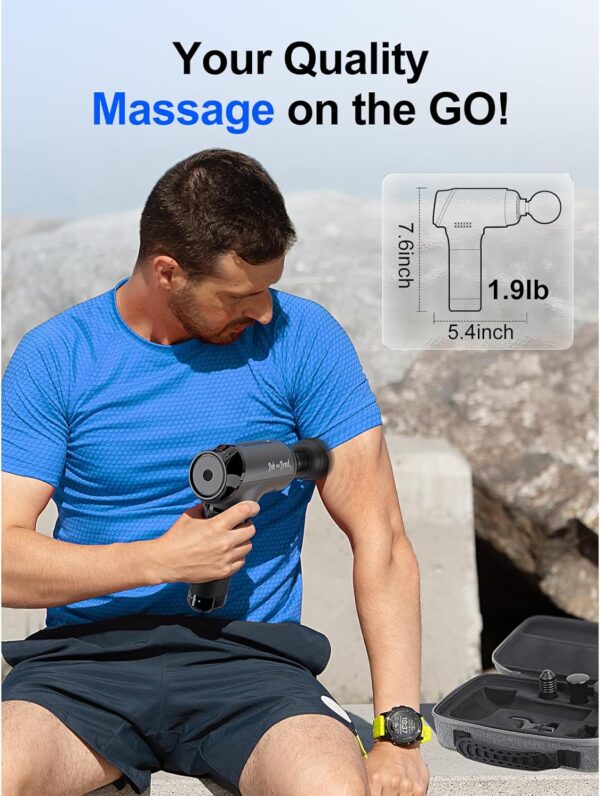 BOB AND BRAD T2 Massage Gun, Percussion Muscle Massage Gun Deep Tissue with 10MM Amplitude, Upgraded 4000 mah Battery Handheld Electric Massager for Athletes Pain Relief, FSA and HSA Eligible - Image 5