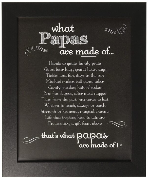 Papa Chalkboard Frame - Gift for Papa for Father's Day, Birthday, Birth of Grandchild - Made in USA