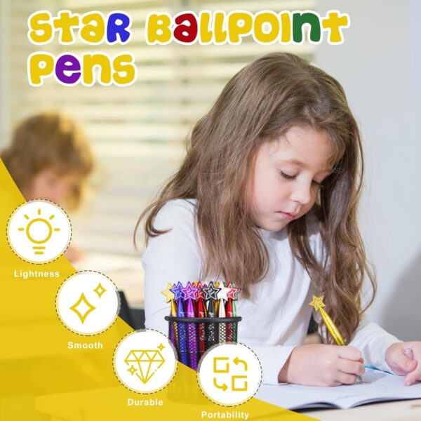 Tenceur 32 Pcs Star Student Ballpoint Pens Bulk Motivational Quote Pens Teacher Appreciation Gifts Graduation Gift for Teacher Home Office School Supplies Party Favor(Bright Color) - Image 4