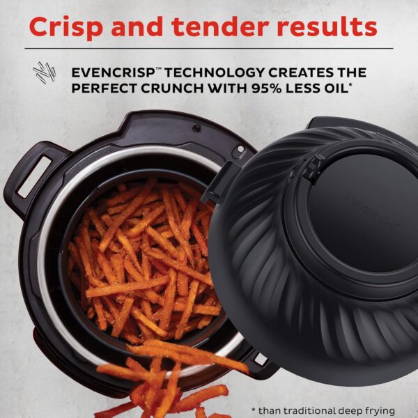 Instant Pot Pro Crisp 11-in-1 Air Fryer and Electric Pressure Cooker Combo with Multicooker Lids that Air Fries, Steams, Slow Cooks, Sautés, Dehydrates, & More, Free App With Over 800 Recipes, 8 Quart - Image 5