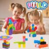 Gears Interlocking Learning Set, STEM Construction Toy Set - Building Kids Toys 180 Pcs - 10 Colors - Image 6