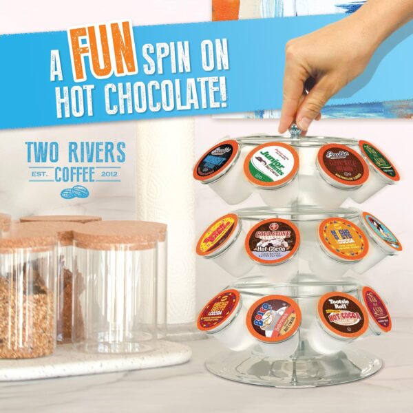 Two Rivers Coffee Hot Chocolate Pods Single Serve Cocoa Variety Sampler Pack Compatible with 2.0 Keurig K-Cup Brewers, 40 Count - Image 3