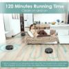 W6+ Robot Vacuum Cleaner,2800Pa Suction,720ml Large Capacity,120 Mins Runtime,Self-Charging Slim Robotic Vacuums,APP/Voice/Remote Control,No Entanglement Suction Port Ideal for Pet (Black) - Image 7