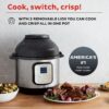 Instant Pot Duo Crisp 11-in-1 Air Fryer and Electric Pressure Cooker Combo with Multicooker Lids that Fries, Steams, Slow Cooks, Dehydrates,Free App With Over 800 Recipes, Black/Stainless Steel, 8QT - Image 3