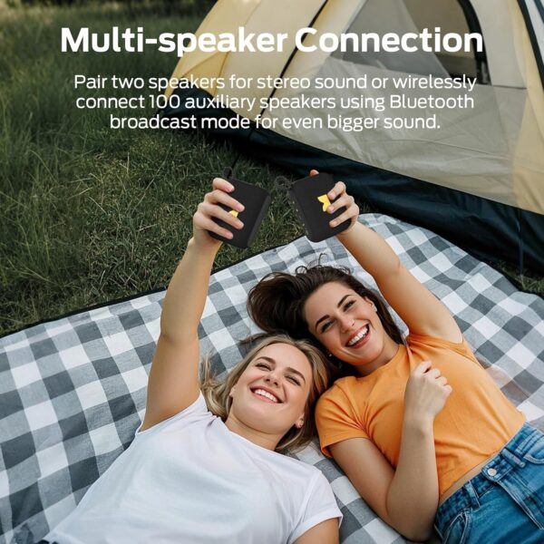 Monster Superstar Cube 1 Portable Bluetooth Speaker, IPX7 Waterproof, Bluetooth 5.4, 20H Playtime, Powerful Stereo Sound, Speaker for Home, Outdoors and Travel, Black - Image 7