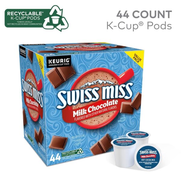 Swiss Miss Milk Chocolate Hot Cocoa, Single-Serve Keurig K-Cup Pods, Hot Chocolate, 44 Count - Image 2