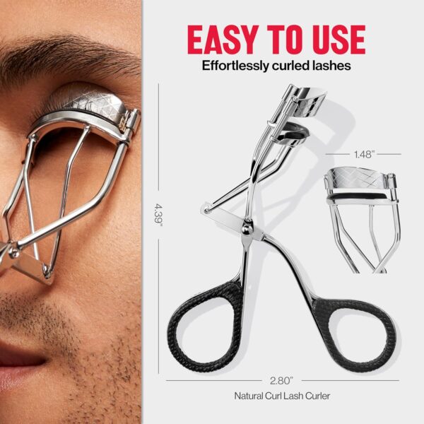 Revlon Natural Curl Lash Curler for Lifted Eyelashes, with Non-Slip Finger Grips, Easy to Use, 1 Count - Image 7