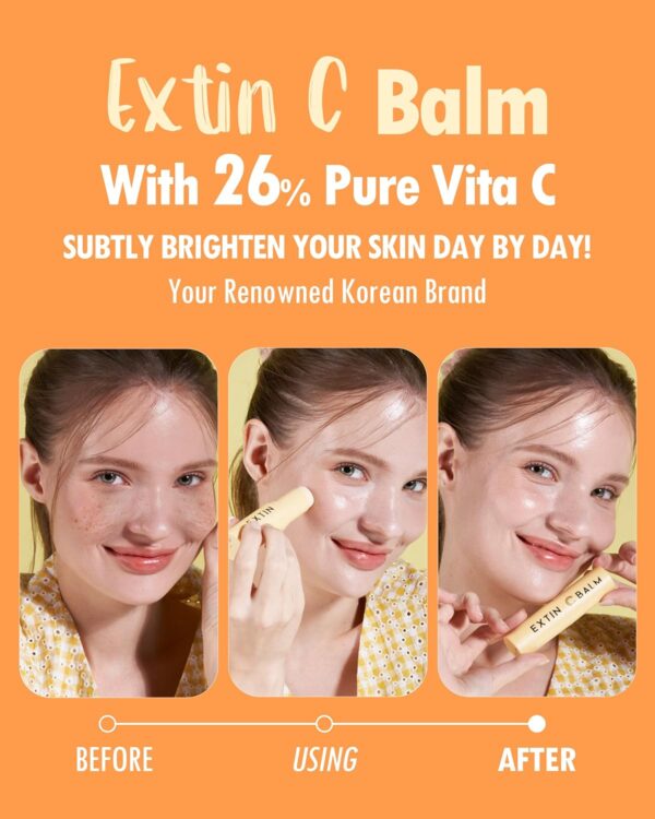 KAHI Extin C Balm - Vitamin C Infused Moisturizer Stick | Starter & Finishing Balm for Skin Brightening & Fine Lines (0.32 oz) - Image 2