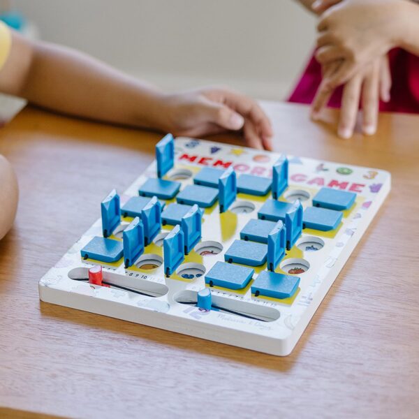 Melissa & Doug Flip to Win Travel Memory Game - Wooden Game Board, 7 Double-Sided Cards Road Trip Essentials For Kids, Hangman For Kids, Memory Toy For Toddlers And 5+ - Image 9