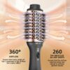 Hair Dryer Brush Blow Dryer in One, One-Step Styler Volumizer with 3 Temperature Settings Anti-frizz Golden Anodized Barrel Hot Air Brush Hair Straightener 2.0 - Image 4