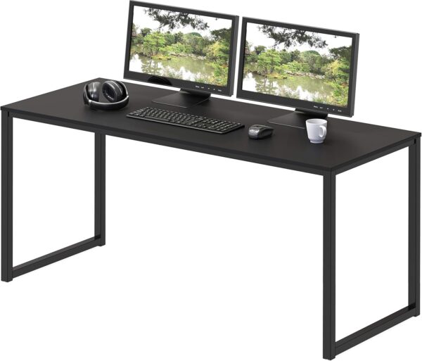 SHW Mission Home Office 48-Inch Computer Desk, Black