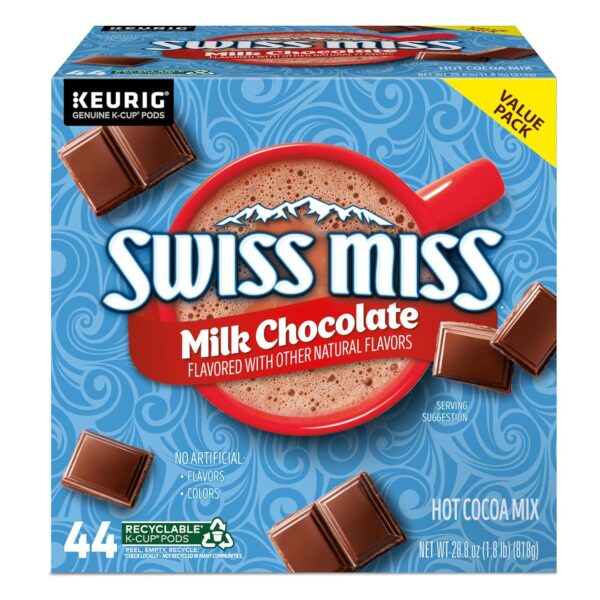 Swiss Miss Milk Chocolate Hot Cocoa, Single-Serve Keurig K-Cup Pods, Hot Chocolate, 44 Count - Image 9