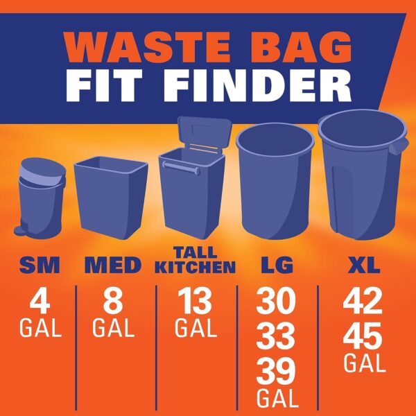 Hefty Ultra Strong Tall Kitchen Trash Bags, Fabuloso Scent, 13 Gallon, 80 Count - Image 9