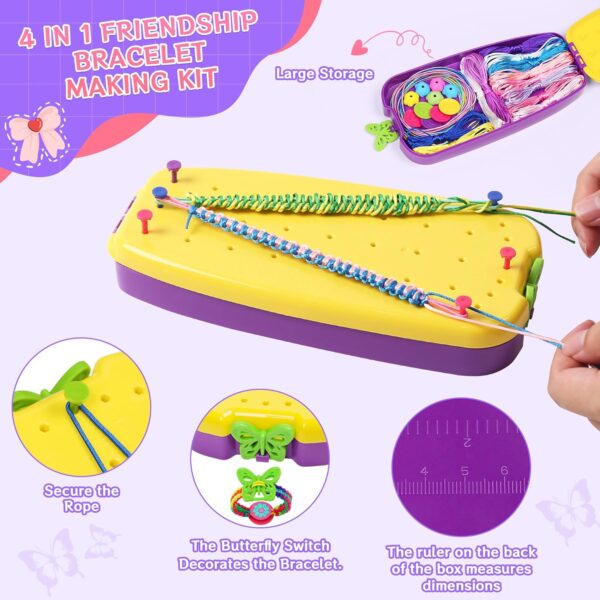 cusuyu Arts and Crafts for Girls Kids Ages 8-12, Friendship Bracelet Making Kit Toy for Girls, Best Birthday Easter Gift for 7 8 9 10 11 Year Old Girl, Top Popular DIY Jewelry Bracelet String Maker - Image 5