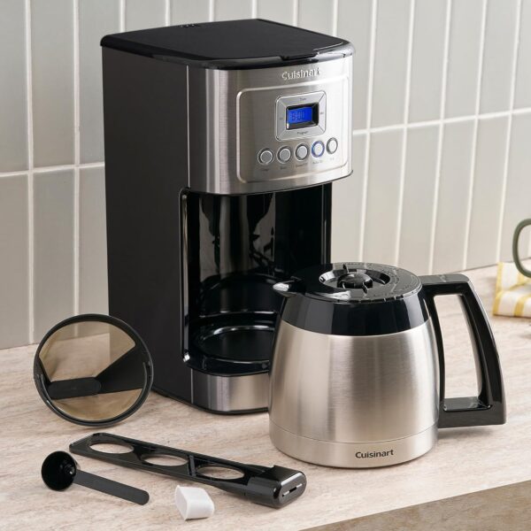 Cuisinart 12-Cup Coffee Maker with Thermal Coffee Carafe, Stainless Steel, Programmable Large Capacity Drip Coffee Machine for Home or Office, DCC-3400NAS, Silver - Image 6