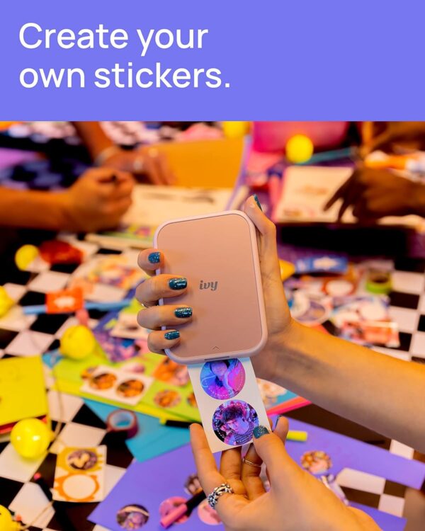 Canon Ivy 2 Mini Photo Printer, Print from Compatible iOS & Android Devices, Sticky-Back Prints, Pure White - Image 11