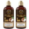 WOW Skin Science Coconut Milk Shampoo and Conditioner Set - Shampoo & Conditioner for Curly Hair - Paraben Sulfate Free - 33.82 Fl Oz