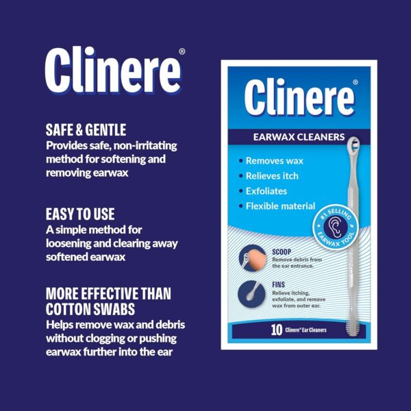 Clinere® Ear Cleaners Club Value Pack, 36 Count Earwax Remover Tool Safely and Gently Cleaning Ear Canal at Home, Itch Relief, Ear Wax Buildup, Works Instantly - Image 4