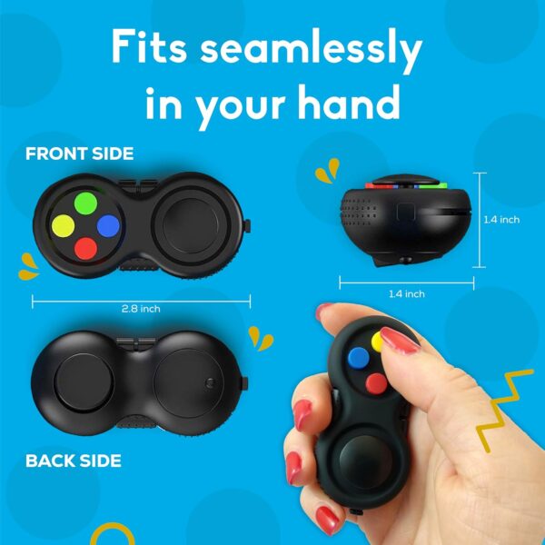 PILPOC Fidget Pad, Fidget Controller Toy for Highly Increased Focus, Reduced Stress & Anxiety, Enhances Productivity & Calms Nerves for ADHD, Remote Control Sensory Play for Kids (Black) - Image 5