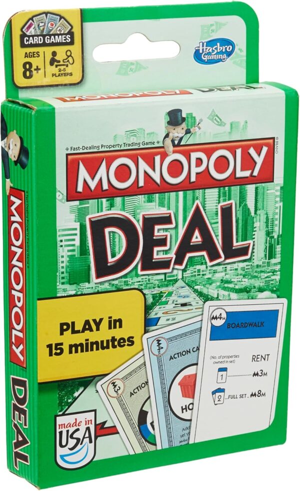 Hasbro Gaming Monopoly Deal Card Game, Quick-Playing Card Game for 2-5 Players, Game for Families and Kids, Ages 8 and Up (Amazon Exclusive) - Image 2
