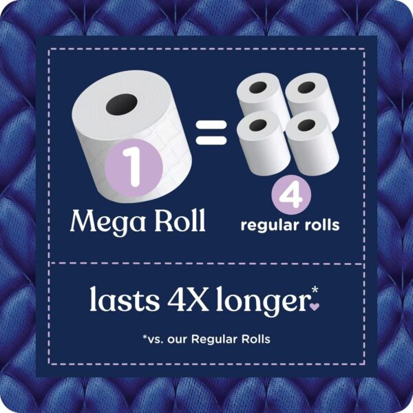 Quilted Northern Ultra Plush Toilet Paper, 6 Mega Rolls = 24 Regular Rolls, 3X Thicker*, 3 Ply Soft Toilet Tissue - Image 8