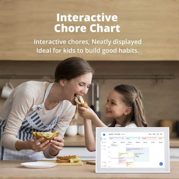 Dragon Touch 15.6" Digital Calendar Chore Chart – 1080P Full HD Interactive Touchscreen, Smart Family Planner, Hearth Display Digital Calendar Wall & Desk Mountable for Seamless Scheduling - Image 8