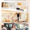 Portable Hot Brush Hair Straightener, 6400mAh USB Rechargeable Mini Hair Straightening Brush for Traveling, Cordless Hair Comb High Level Negative Ions, Intelligent Thermal Sensor - Image 7