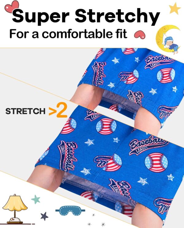 DAUGHTER QUEEN Boys Summer Pajamas Set 4 Pieces 100% Cotton Sleepwear Size 18 Months-12 Years - Image 3