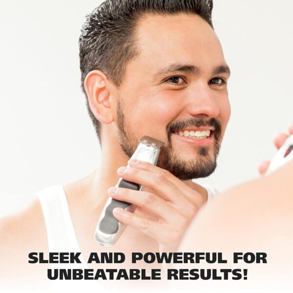 Wahl Groomsman Battery Operated Mens Beard Trimmer for Hair, Nose Hair, and Mustache Grooming Kit, Precision-Ground Blades, 14 Different Trimming Lengths - Model 5621V - Image 7