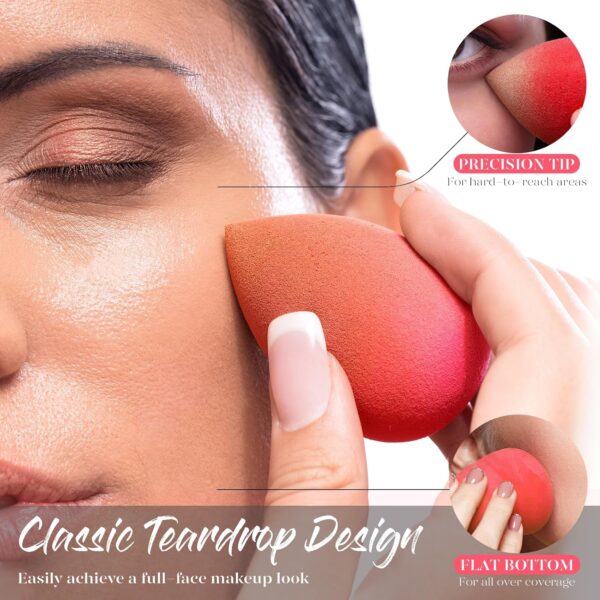 BEAKEY Makeup Sponge 5 Pcs Set, Latex-Free Boun Boun Beauty Sponge for Blending, Makeup Sponges for Foundation, Liquid, Cream and Powder. Blender for Enhanced Make Up Application - Image 4